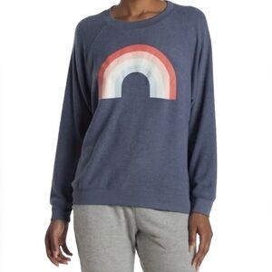 Wildfox Freedom Rainbow Women’s Blue Sweater Size Medium & Large